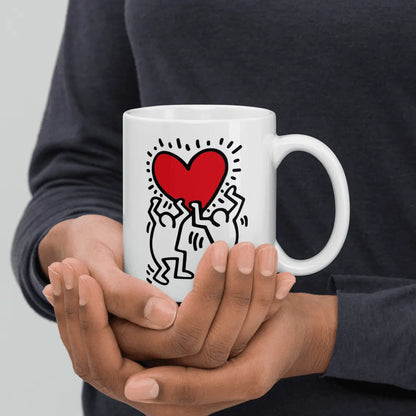 Tasse, Keith Haring, Untitled (Two Figures with Red Heart), 1987
