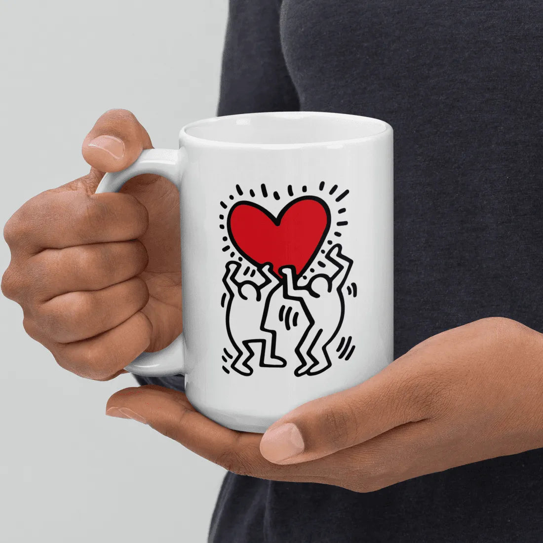 Tasse, Keith Haring, Untitled (Two Figures with Red Heart), 1987