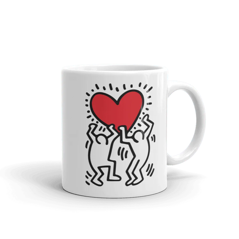 Tasse, Keith Haring, Untitled (Two Figures with Red Heart), 1987