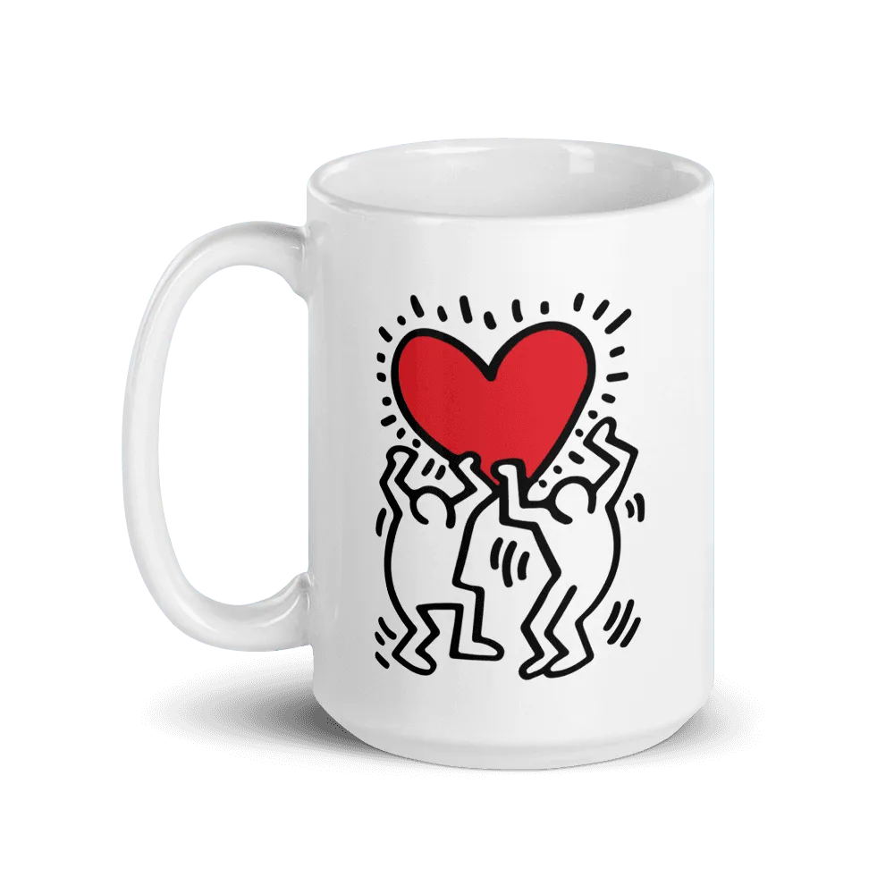 Tasse, Keith Haring, Untitled (Two Figures with Red Heart), 1987