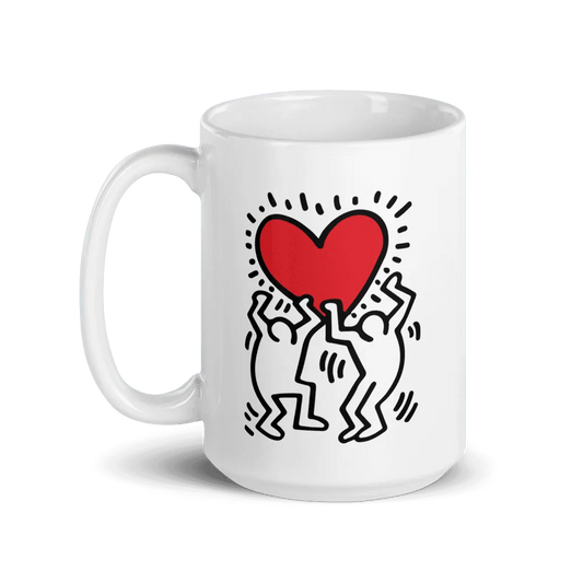 Tasse, Keith Haring, Untitled (Two Figures with Red Heart), 1987