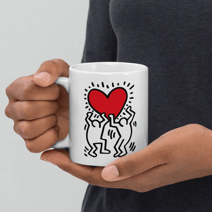 Tasse, Keith Haring, Untitled (Two Figures with Red Heart), 1987