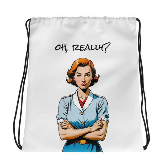 Kordelzug - Beutel "OH, REALLY?", vielseitig - Einkaufstasche - flyliving