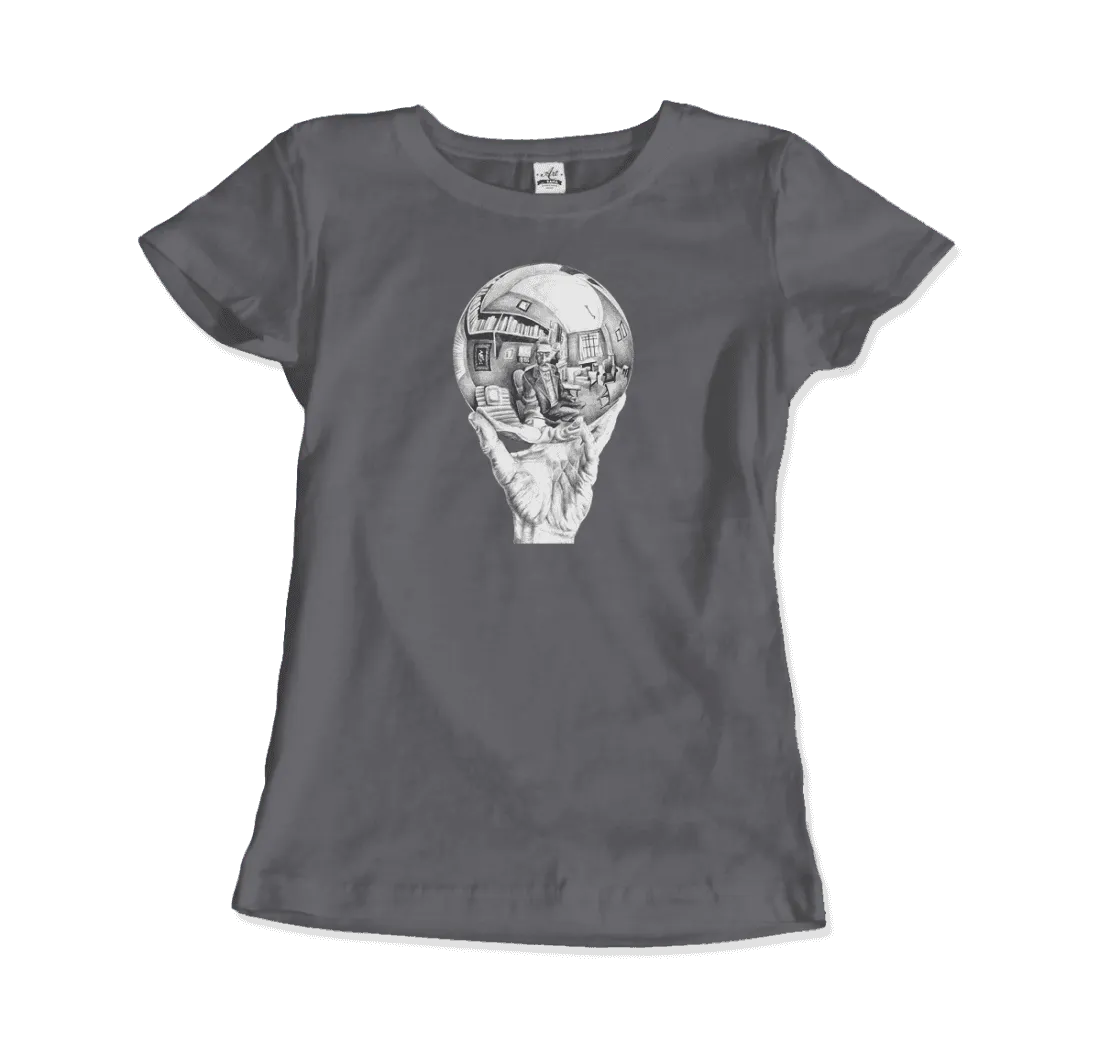 T-Shirt M.C. Escher Hand With Reflective Globe