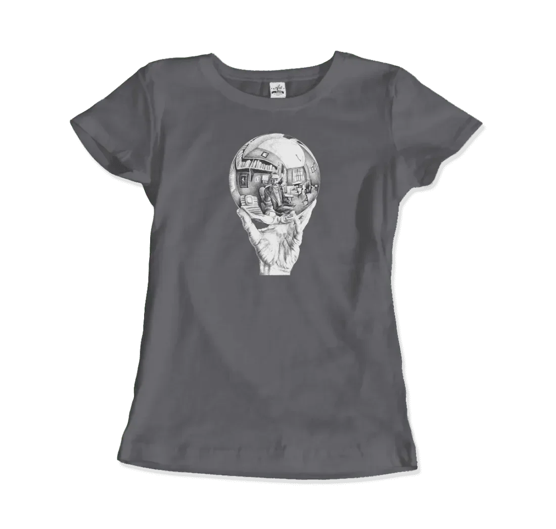 T-Shirt M.C. Escher Hand With Reflective Globe