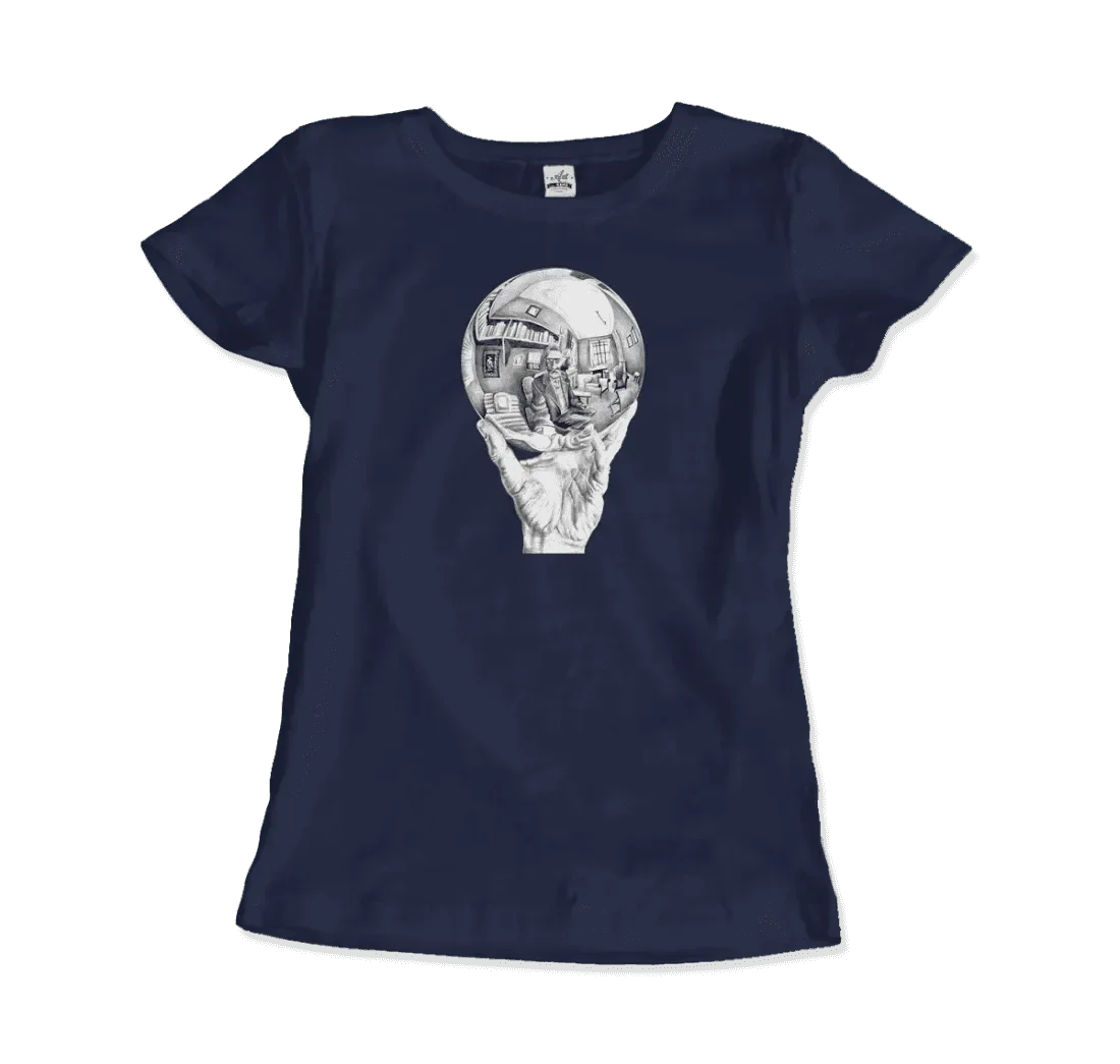 T-Shirt M.C. Escher Hand With Reflective Globe