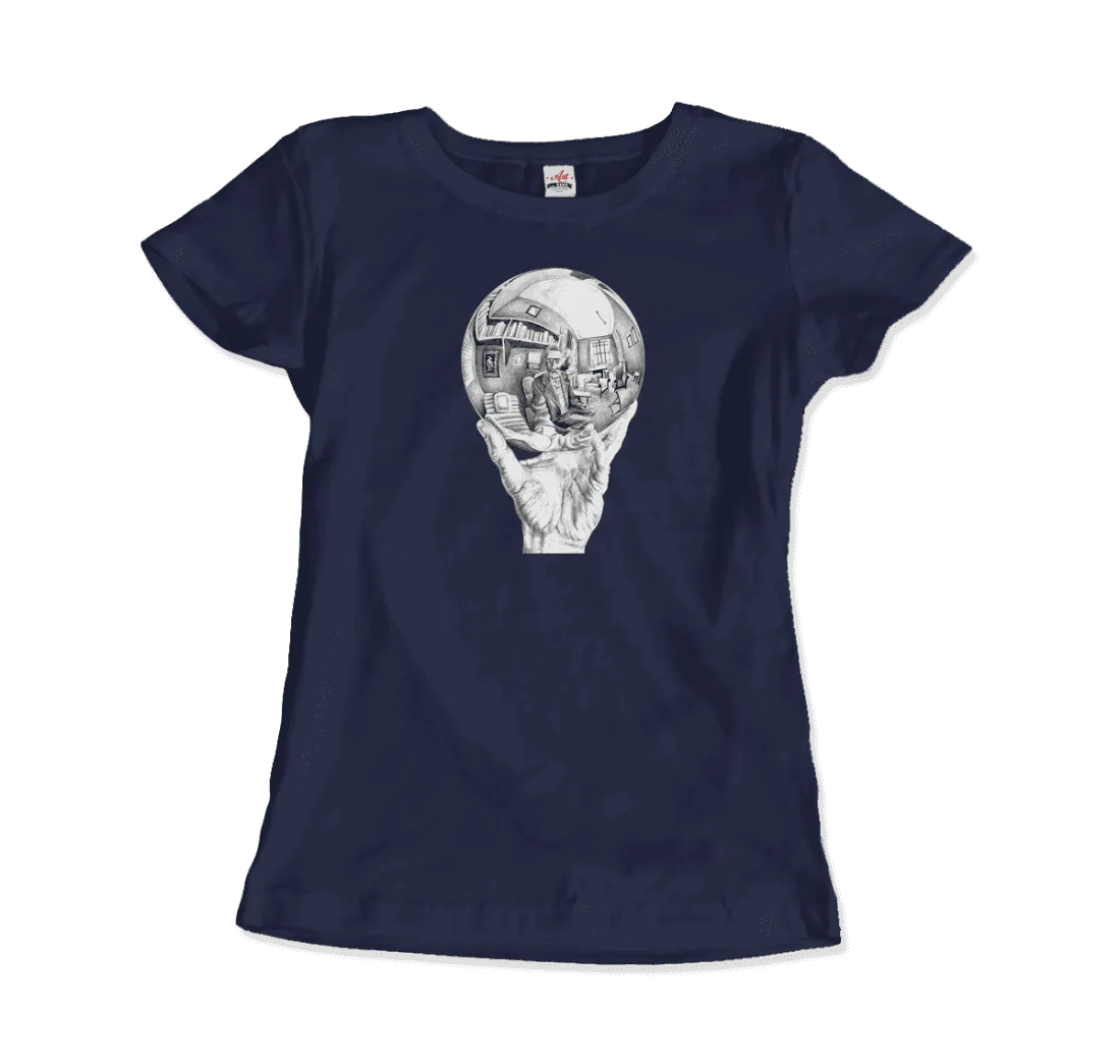 T-Shirt M.C. Escher Hand With Reflective Globe