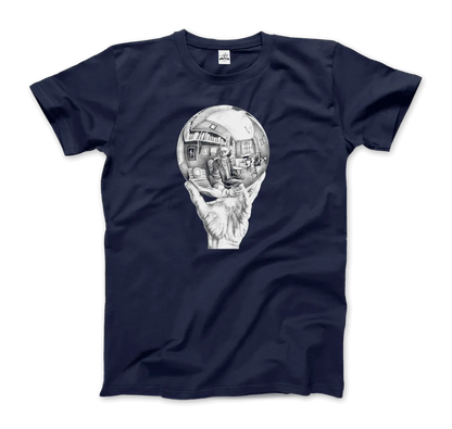 T-Shirt M.C. Escher Hand With Reflective Globe