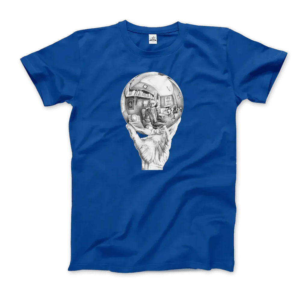 T-Shirt M.C. Escher Hand With Reflective Globe
