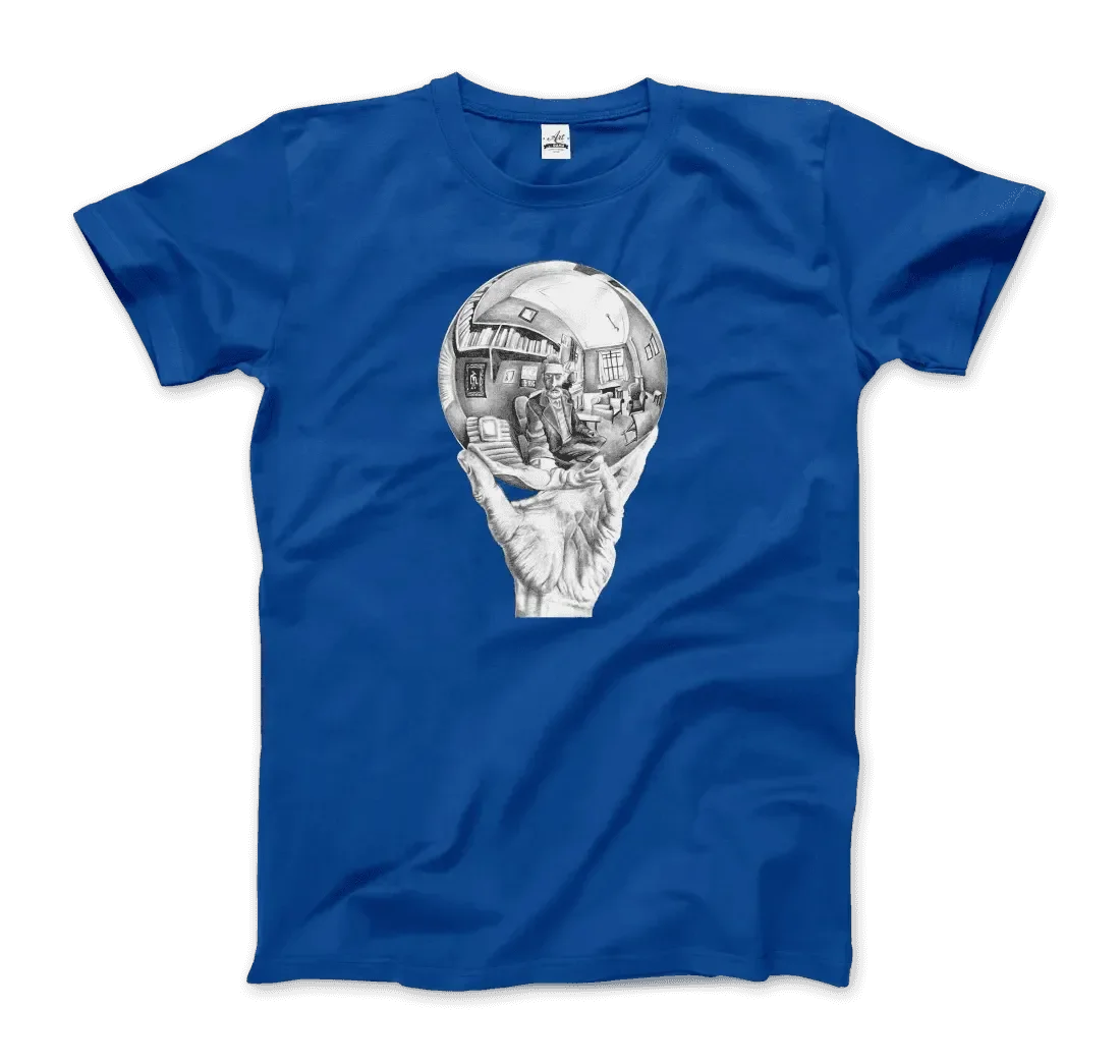 T-Shirt M.C. Escher Hand With Reflective Globe