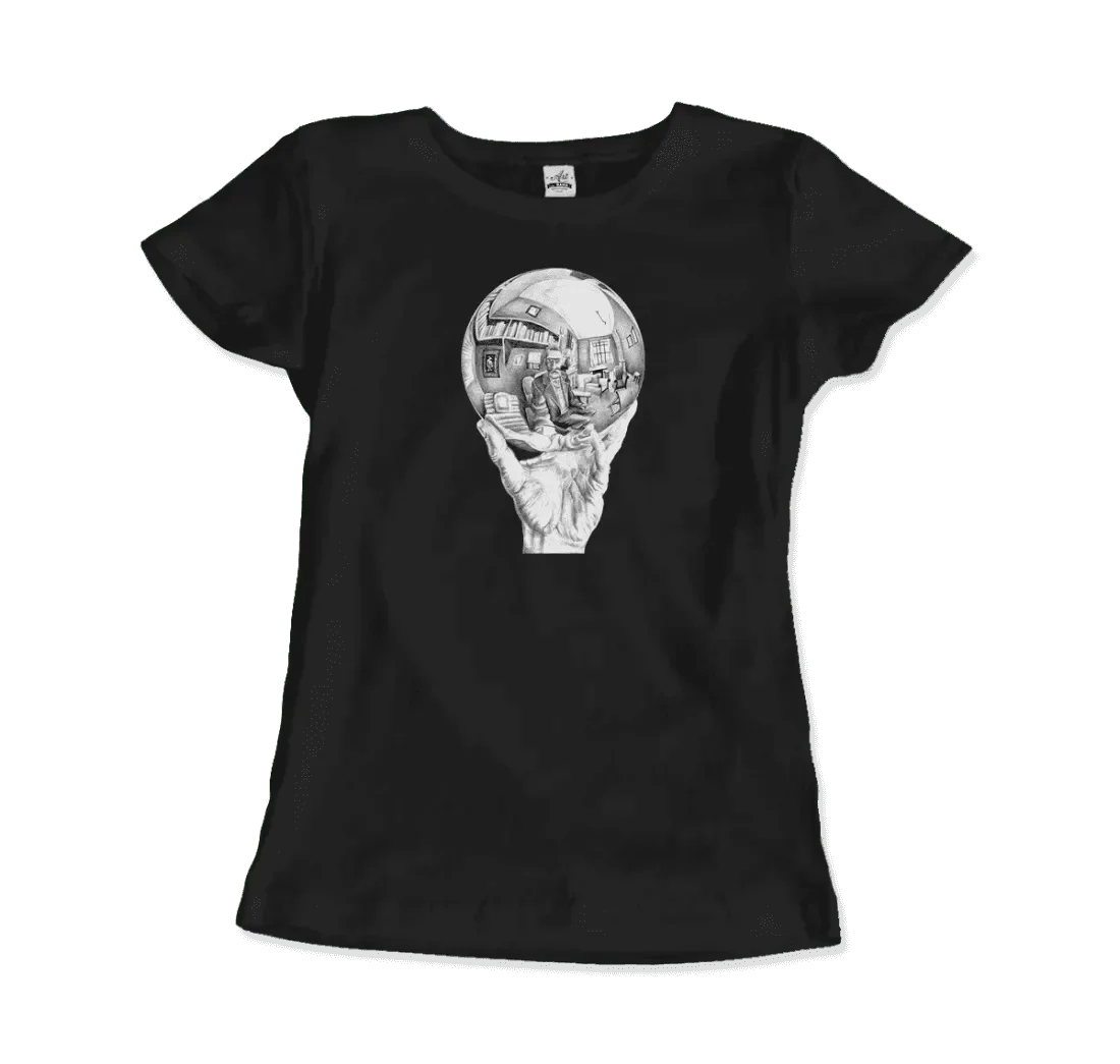 T-Shirt M.C. Escher Hand With Reflective Globe