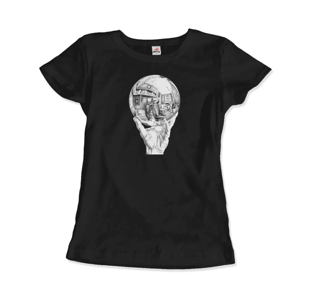 T-Shirt M.C. Escher Hand With Reflective Globe