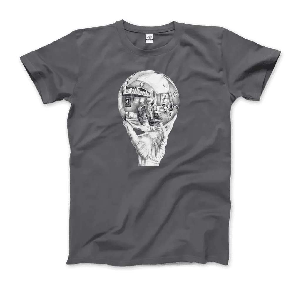 T-Shirt M.C. Escher Hand With Reflective Globe
