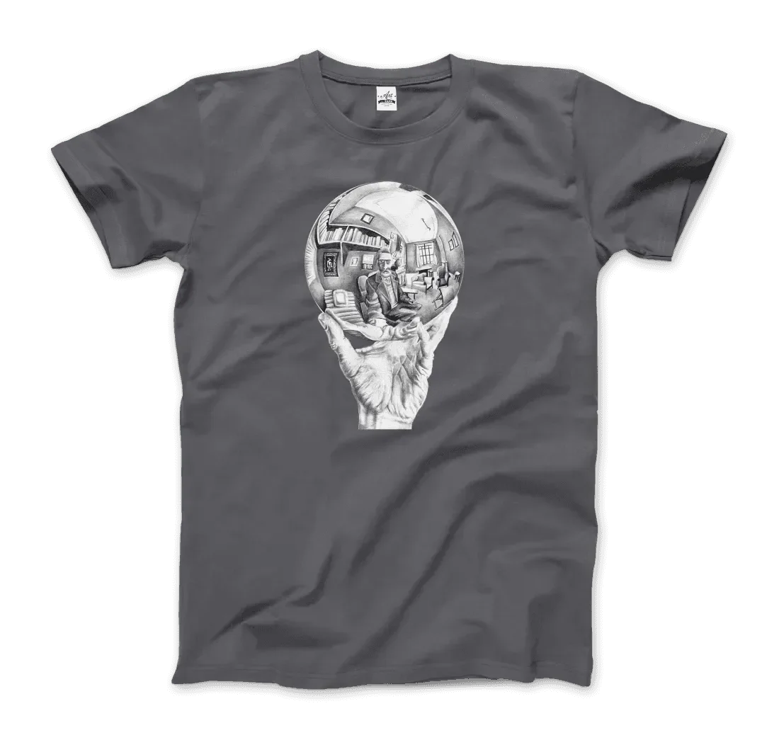 T-Shirt M.C. Escher Hand With Reflective Globe
