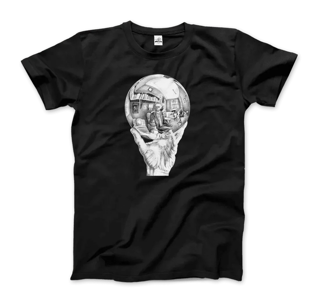 T-Shirt M.C. Escher Hand With Reflective Globe