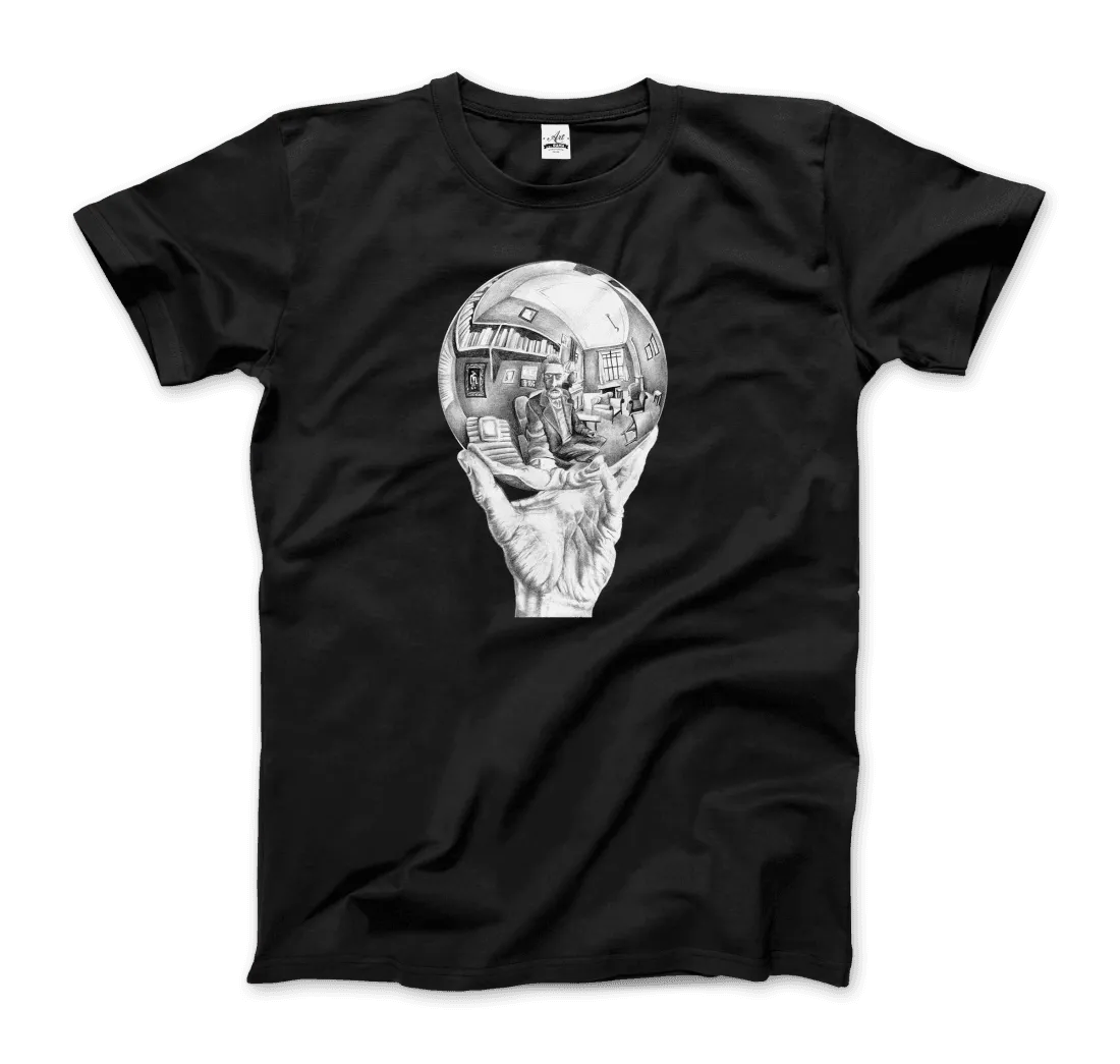 T-Shirt M.C. Escher Hand With Reflective Globe