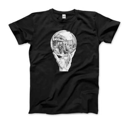 T-Shirt M.C. Escher Hand With Reflective Globe