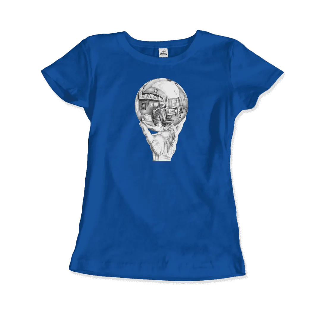 T-Shirt M.C. Escher Hand With Reflective Globe