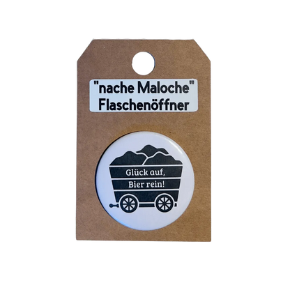 Magnetflaschenöffner "nacher Maloche", rund - Flaschenöffner - flyliving