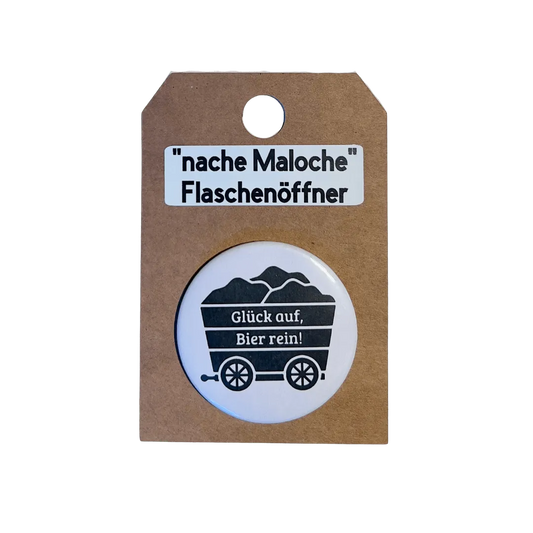 Magnetflaschenöffner "nacher Maloche", rund - Flaschenöffner - flyliving
