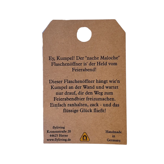 Magnetflaschenöffner "nacher Maloche", rund - Flaschenöffner - flyliving