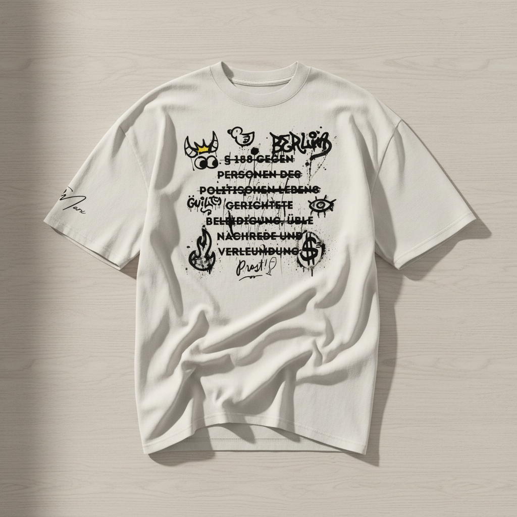 Oversized T-Shirt „§188“ | Kunst, Statement & ein bisschen Chaos