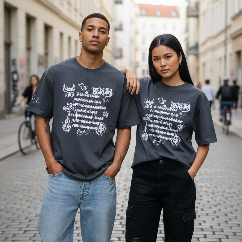 Oversized T-Shirt „§188“ | Kunst, Statement & ein bisschen Chaos