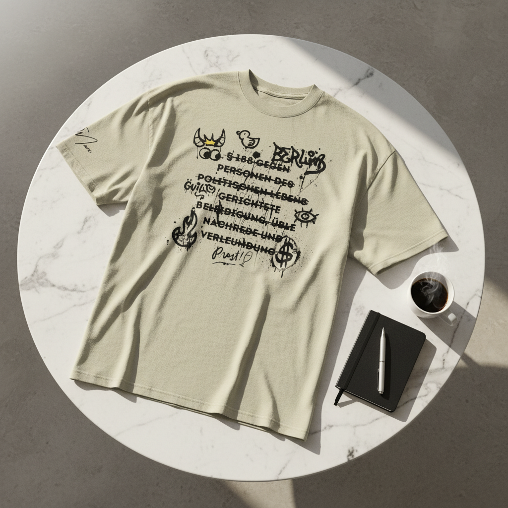Oversized T-Shirt „§188“ | Kunst, Statement & ein bisschen Chaos