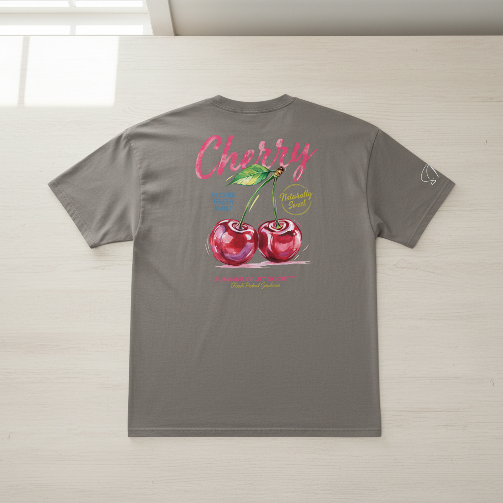 Oversized Bio-T-Shirt „Cherry Summer“ | Summer Fruit Society