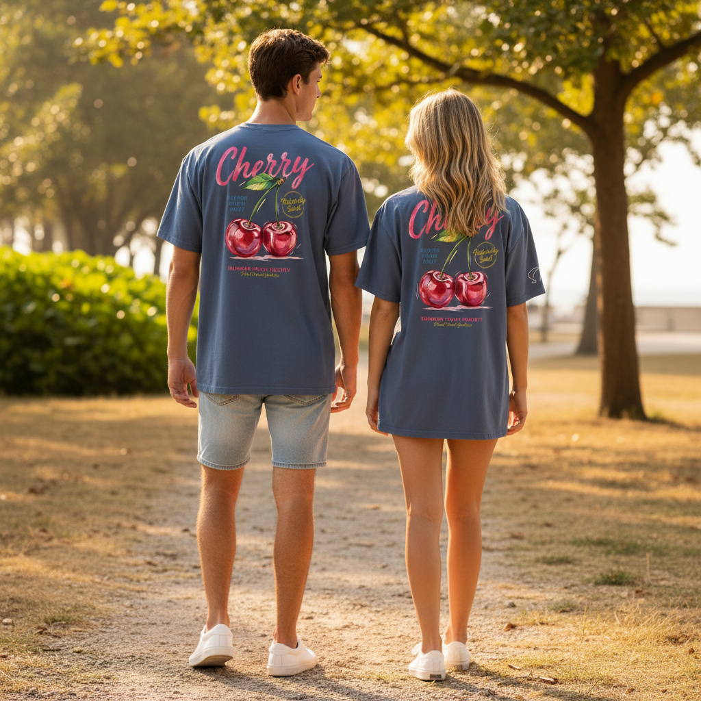 Oversized Bio-T-Shirt „Cherry Summer“ | Summer Fruit Society