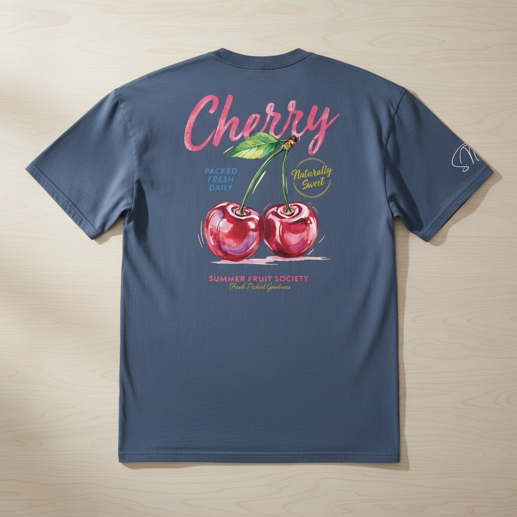 Oversized Bio-T-Shirt „Cherry Summer“ | Summer Fruit Society