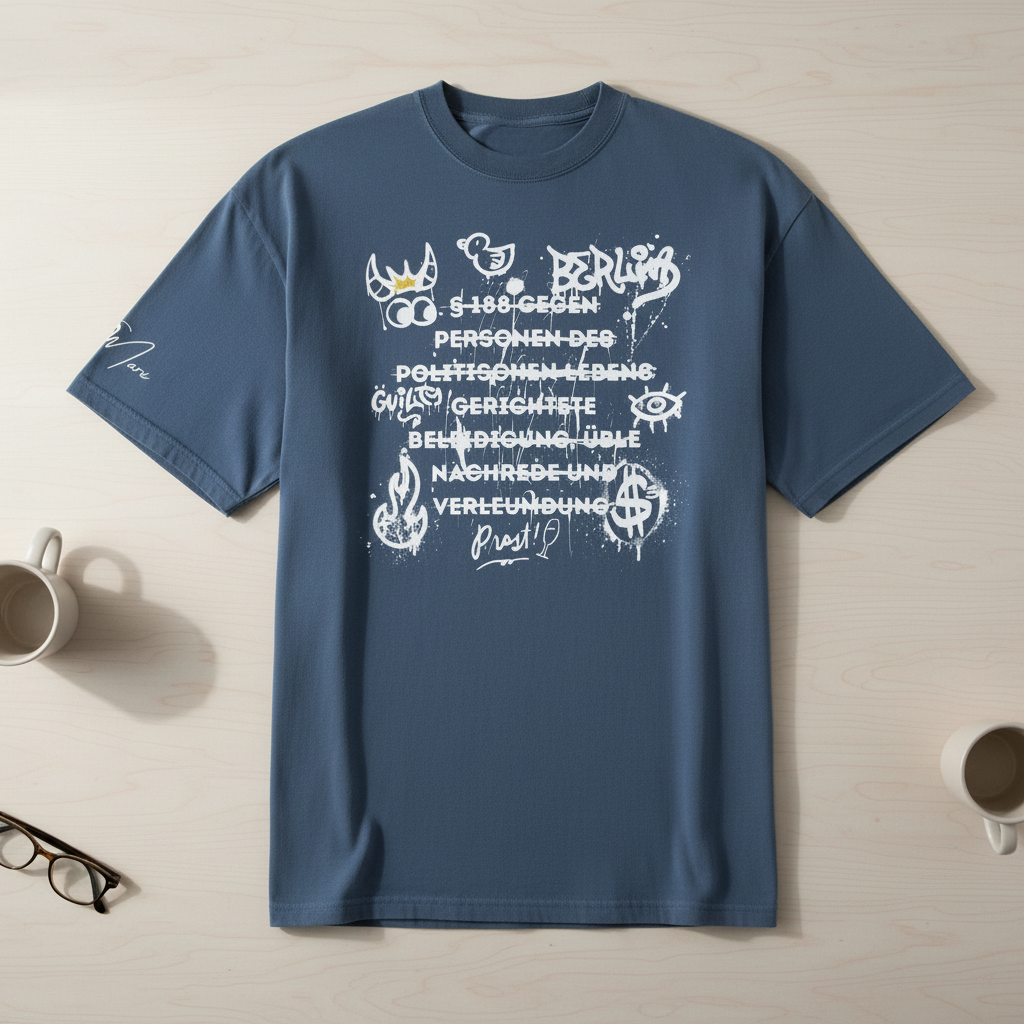 Oversized T-Shirt „§188“ | Kunst, Statement & ein bisschen Chaos