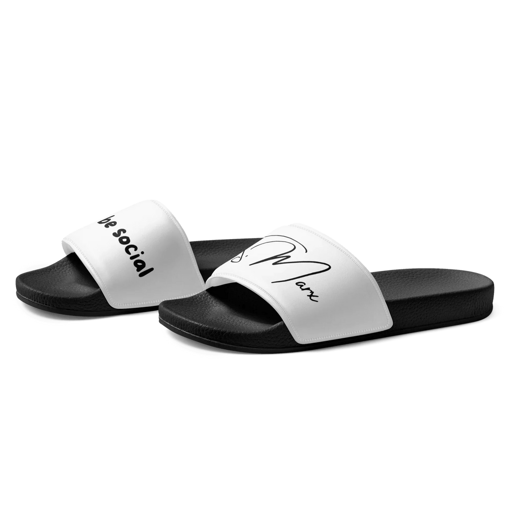 Moderne Badelatschen "be social" für Männer - Slippers - flyliving