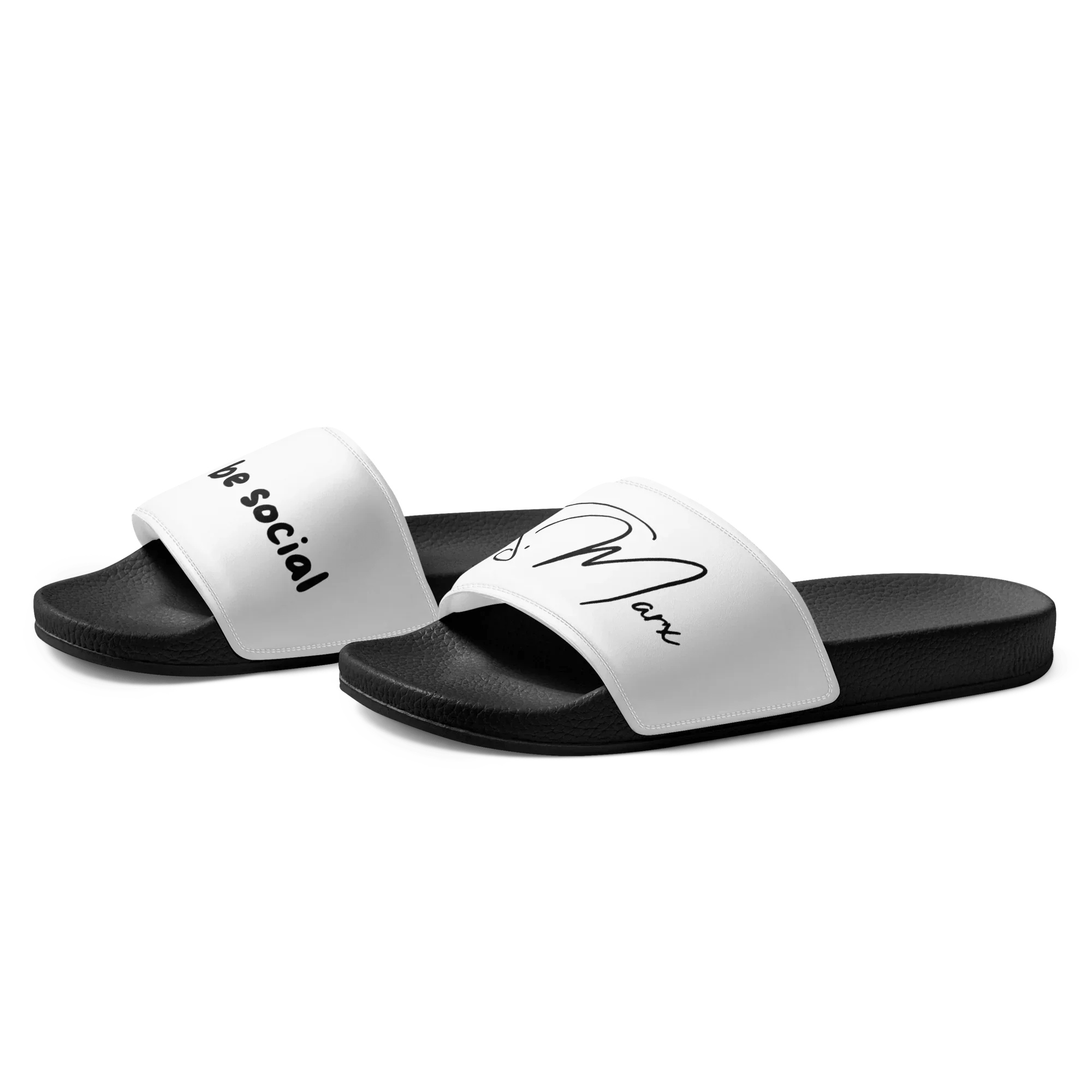 Moderne Badelatschen "be social" für Männer - Slippers - flyliving