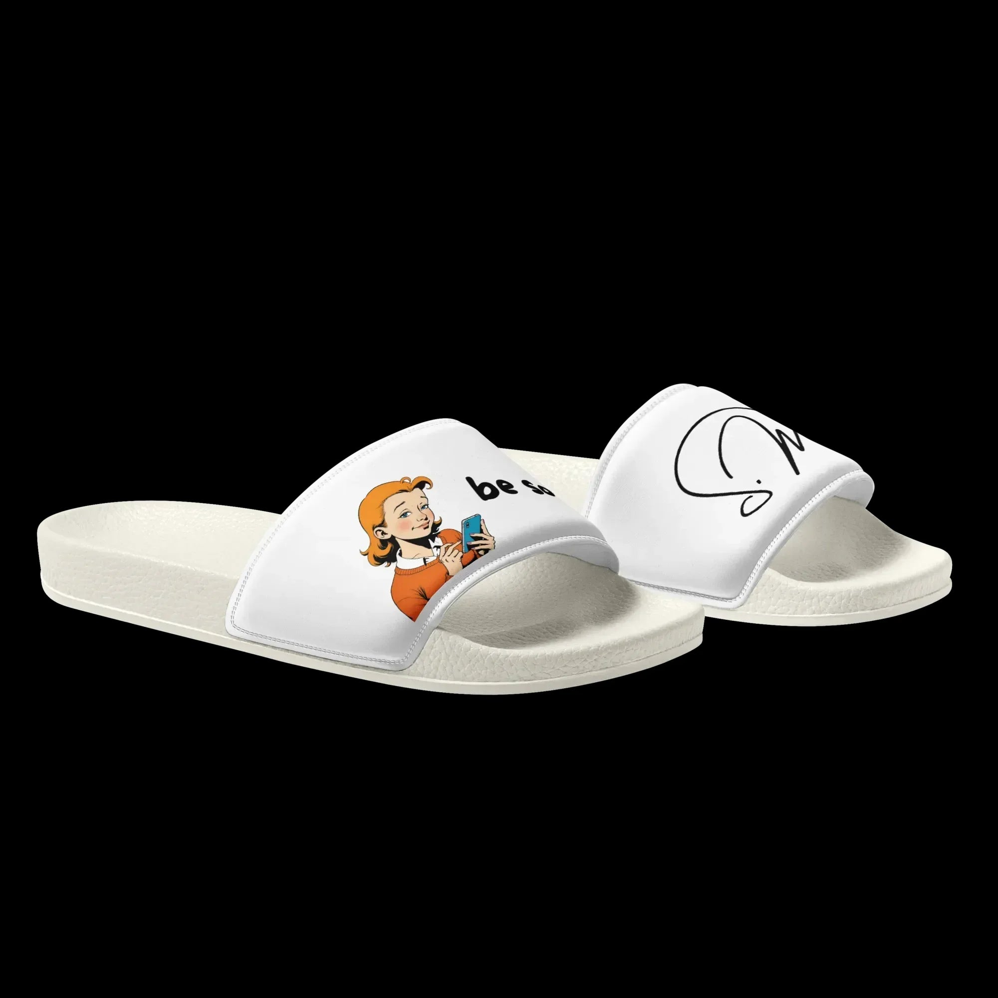 Moderne Badelatschen "be social" für Männer - Slippers - flyliving