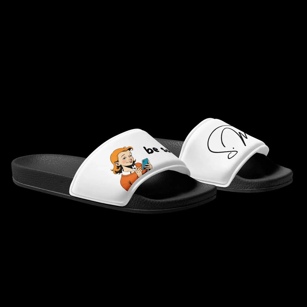 Moderne Badelatschen "be social" für Männer - Slippers - flyliving