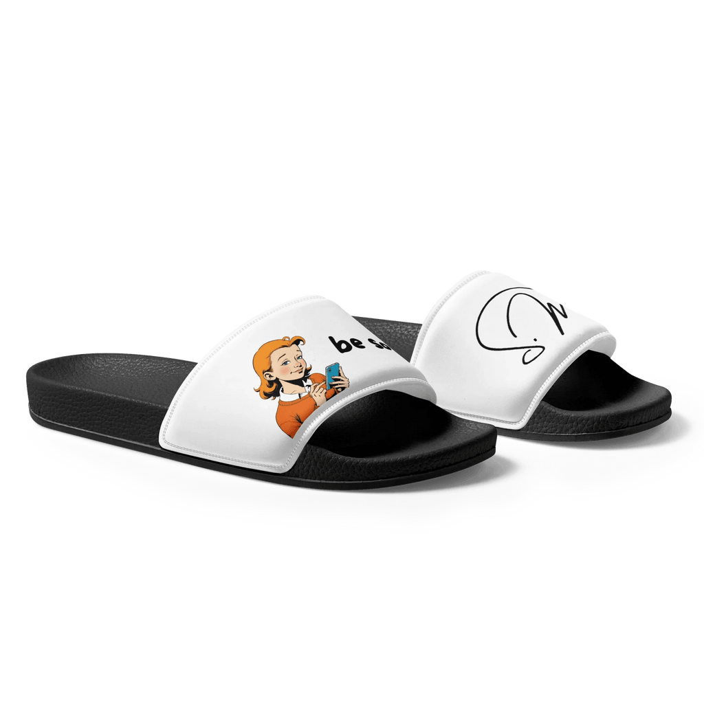 Moderne Badelatschen "be social" für Männer - Slippers - flyliving