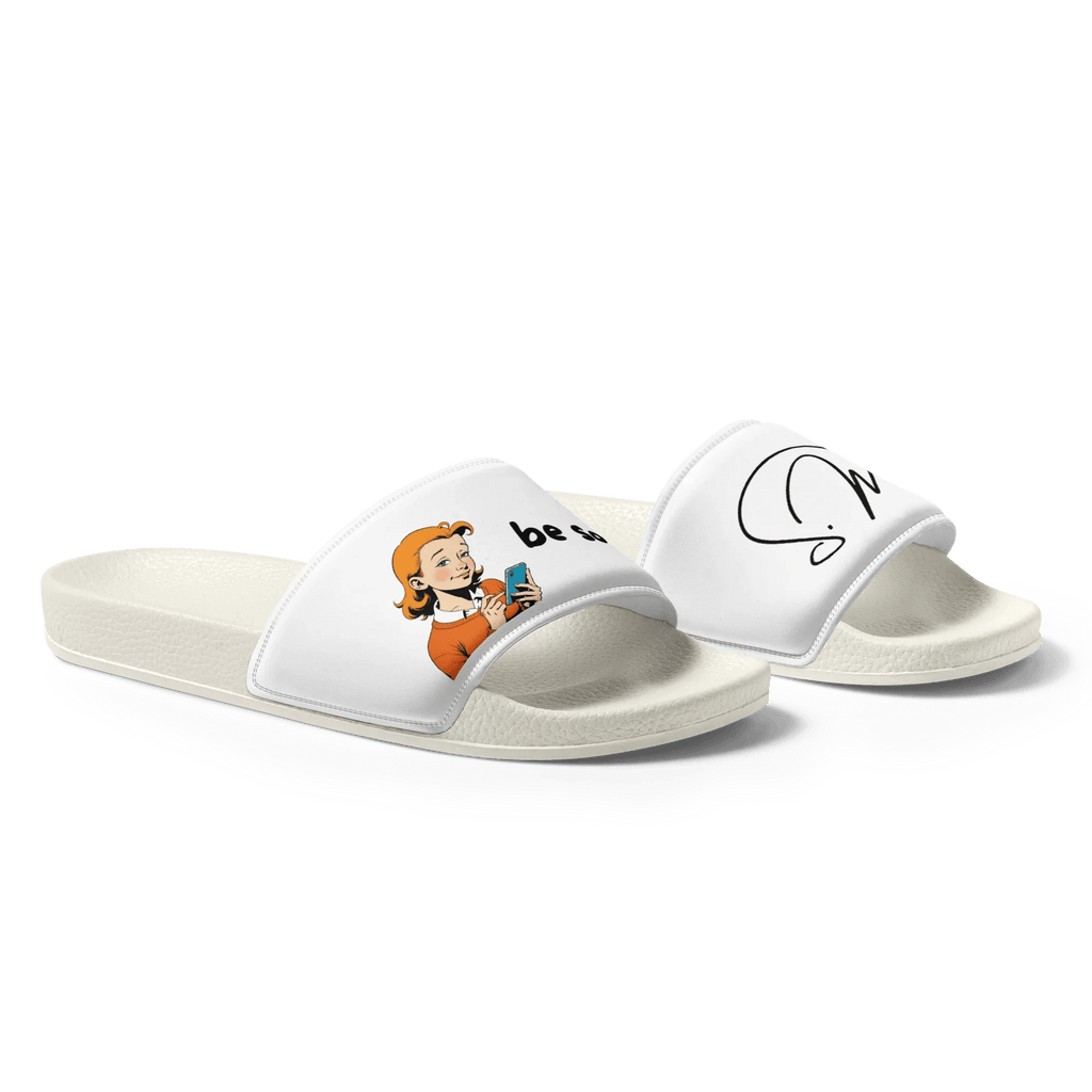 Moderne Badelatschen "be social" für Männer - Slippers - flyliving