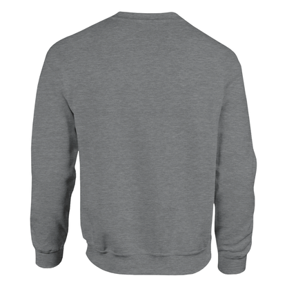 Heather grauer crewneck sweatshirt aus weichem strukturstoff mit gerippten bündchen im sarkastischen frosch-design