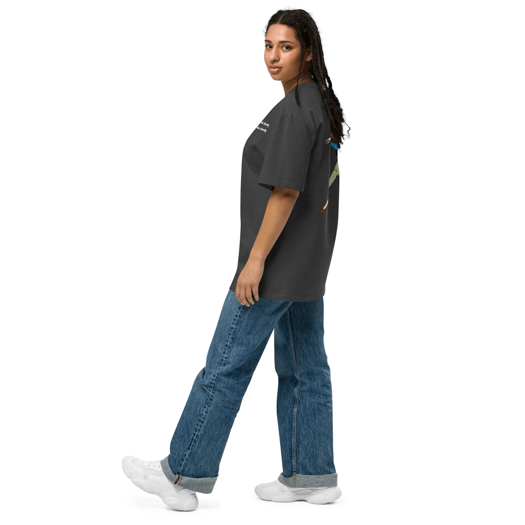 Oversized T-Shirt "better bendy than trendy" - Oversized T-Shirt - flyliving