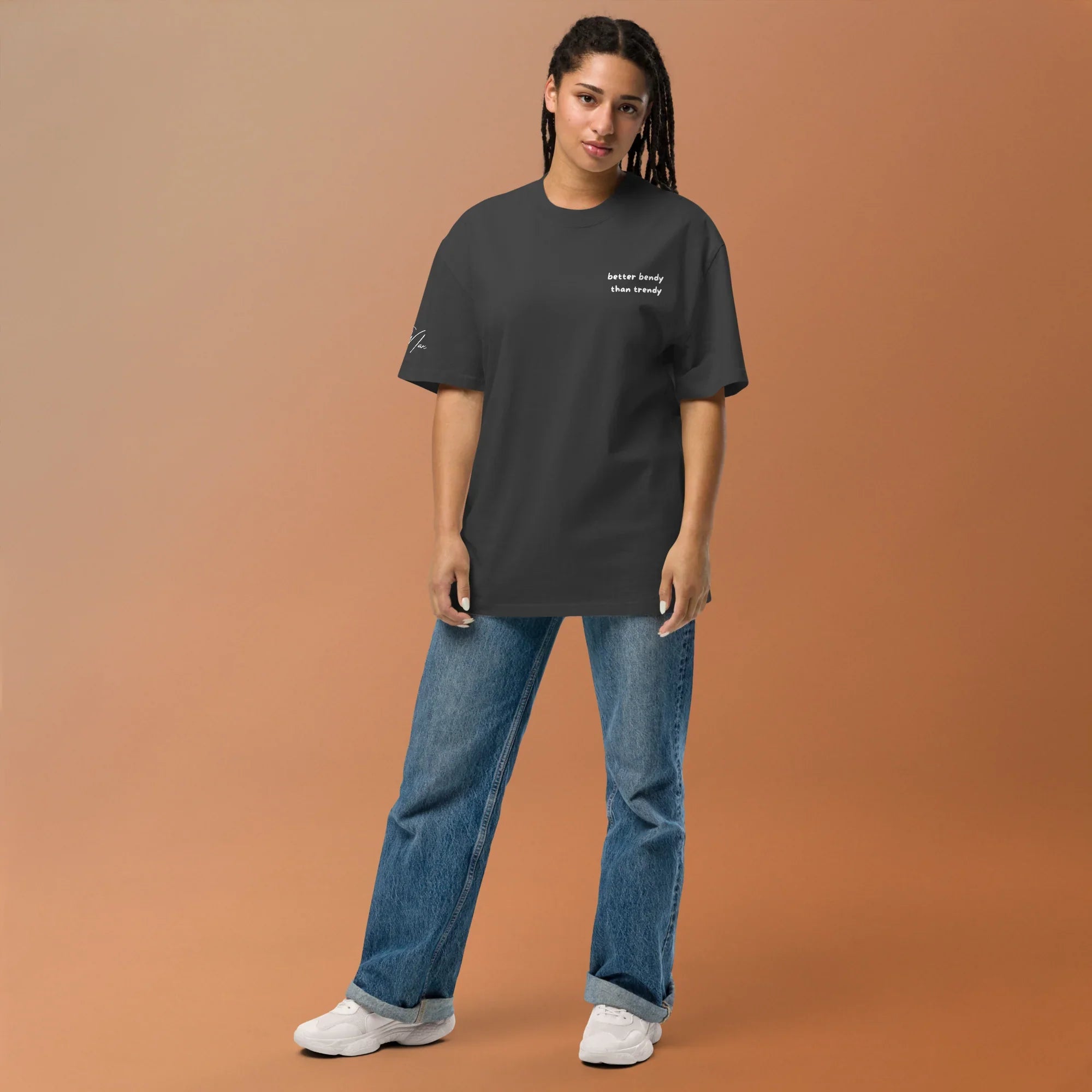 Oversized T-Shirt "better bendy than trendy" - Oversized T-Shirt - flyliving