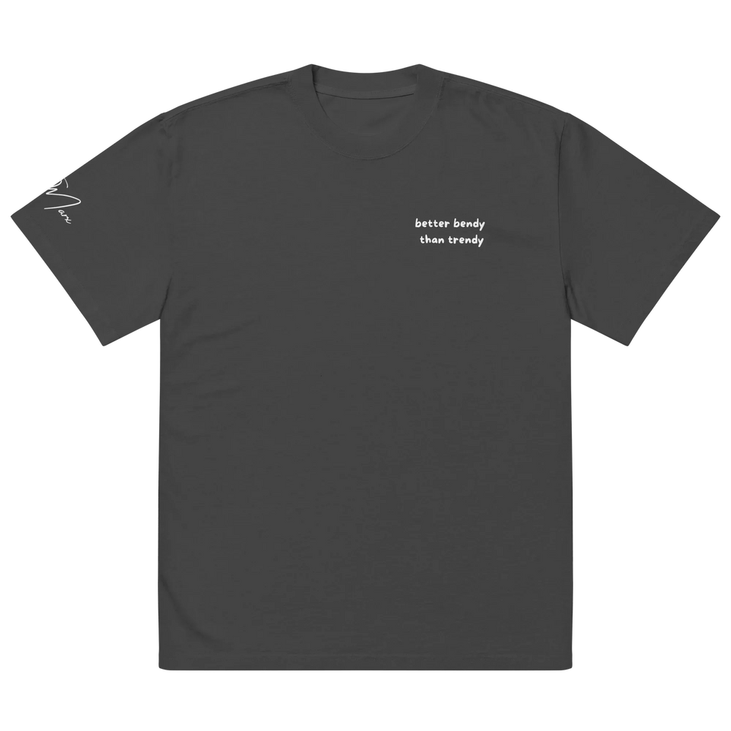 Oversized T-Shirt "better bendy than trendy" - Oversized T-Shirt - flyliving