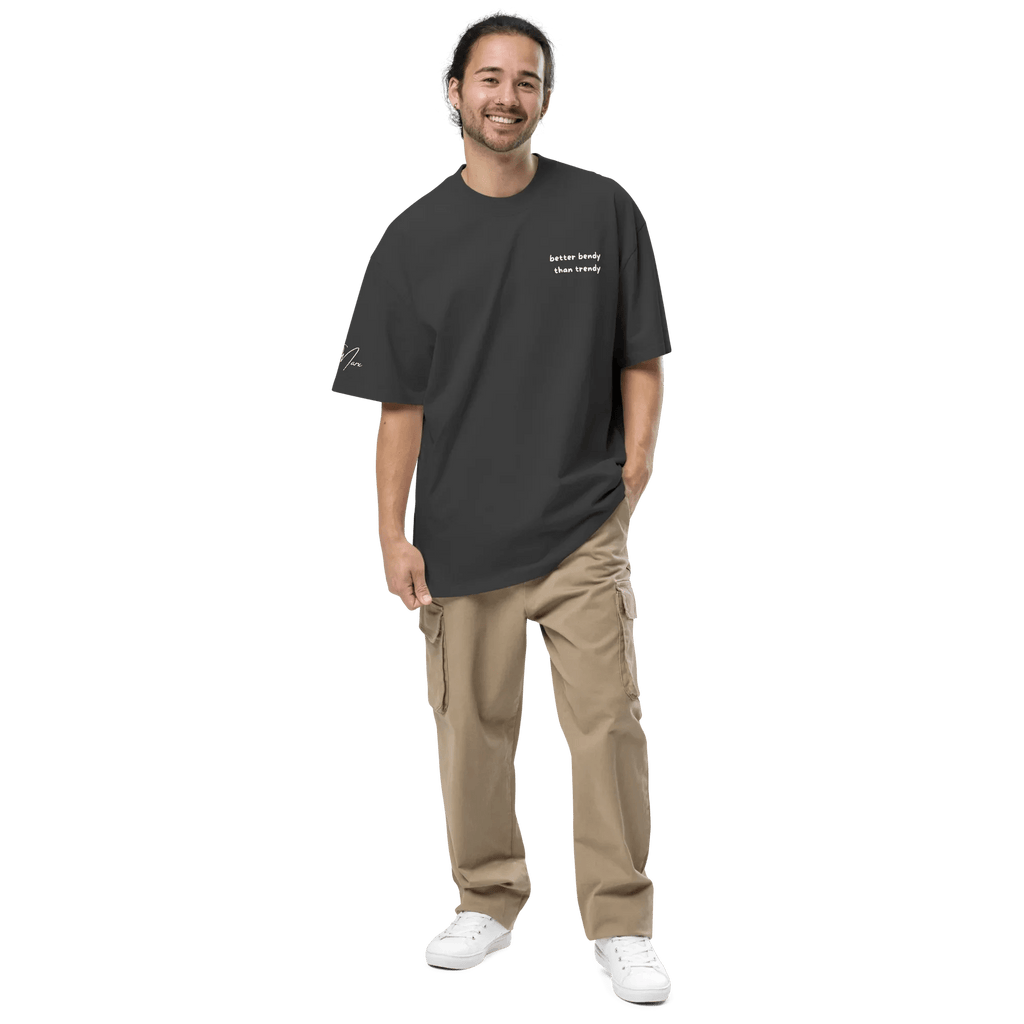 Oversized T-Shirt "better bendy than trendy" - Oversized T-Shirt - flyliving