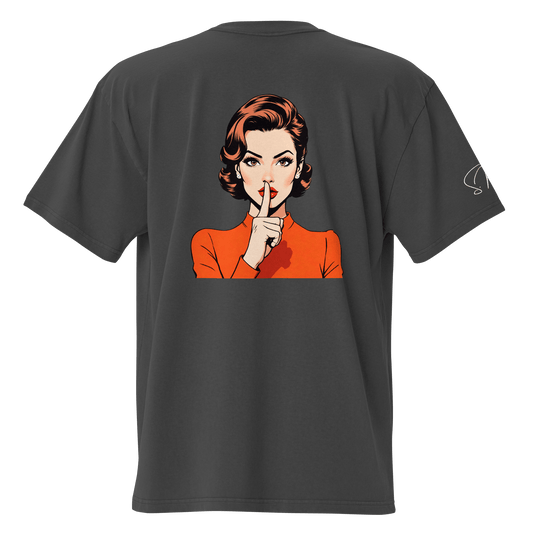 Oversized T-Shirt "shhh" - Oversized T-Shirt - flyliving