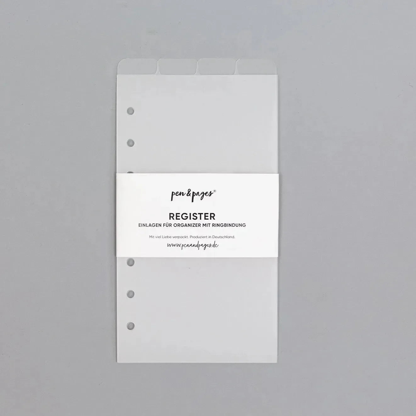 Register für Ringplaner - Tabs oben - "schwarz & transparent" - (A5 & A6)