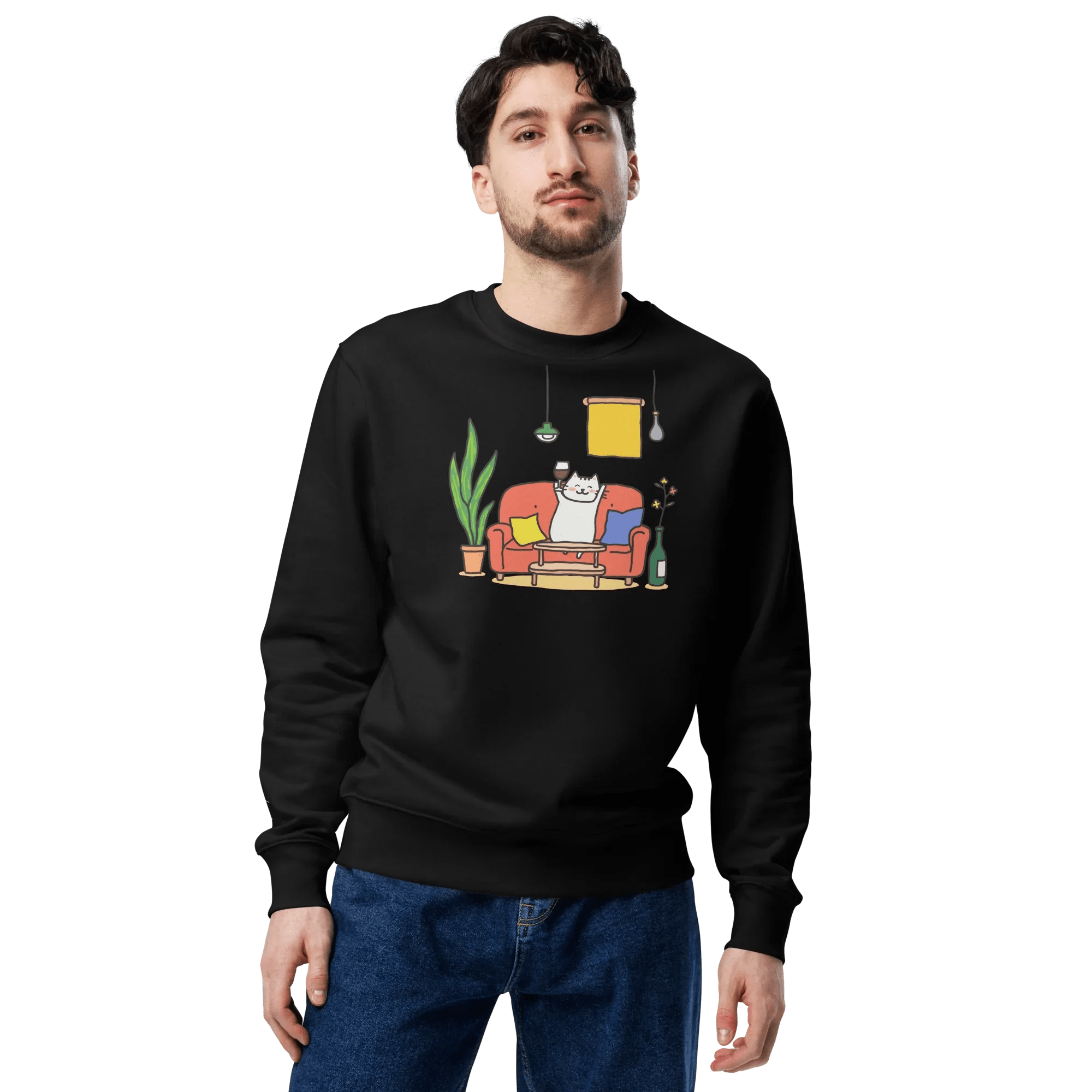 Pullover "drunky cat one" - Pullover - flyliving