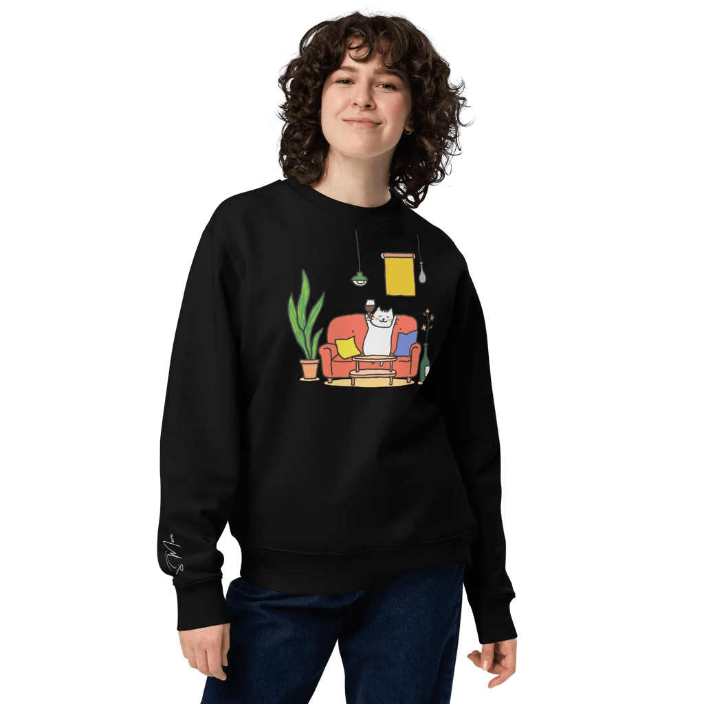 Pullover "drunky cat one" - Pullover - flyliving
