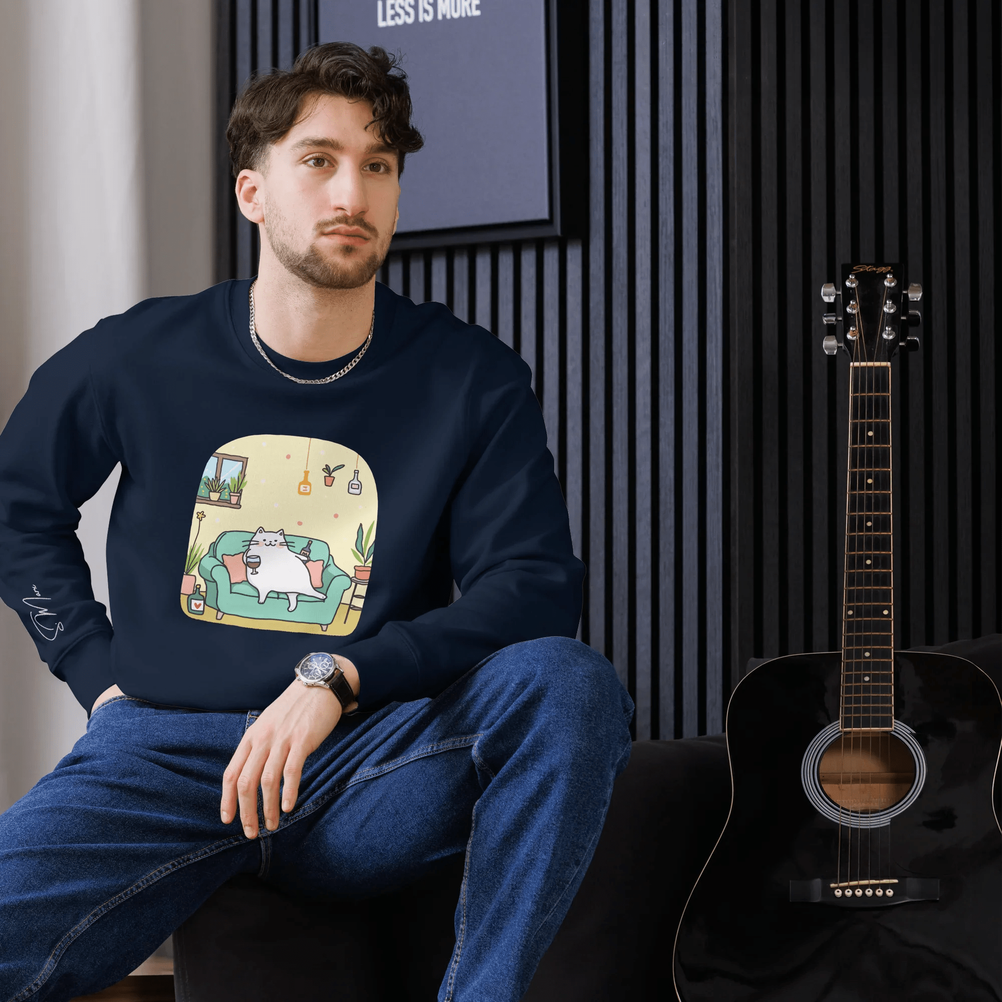 Pullover "drunky cat two" - Pullover - flyliving