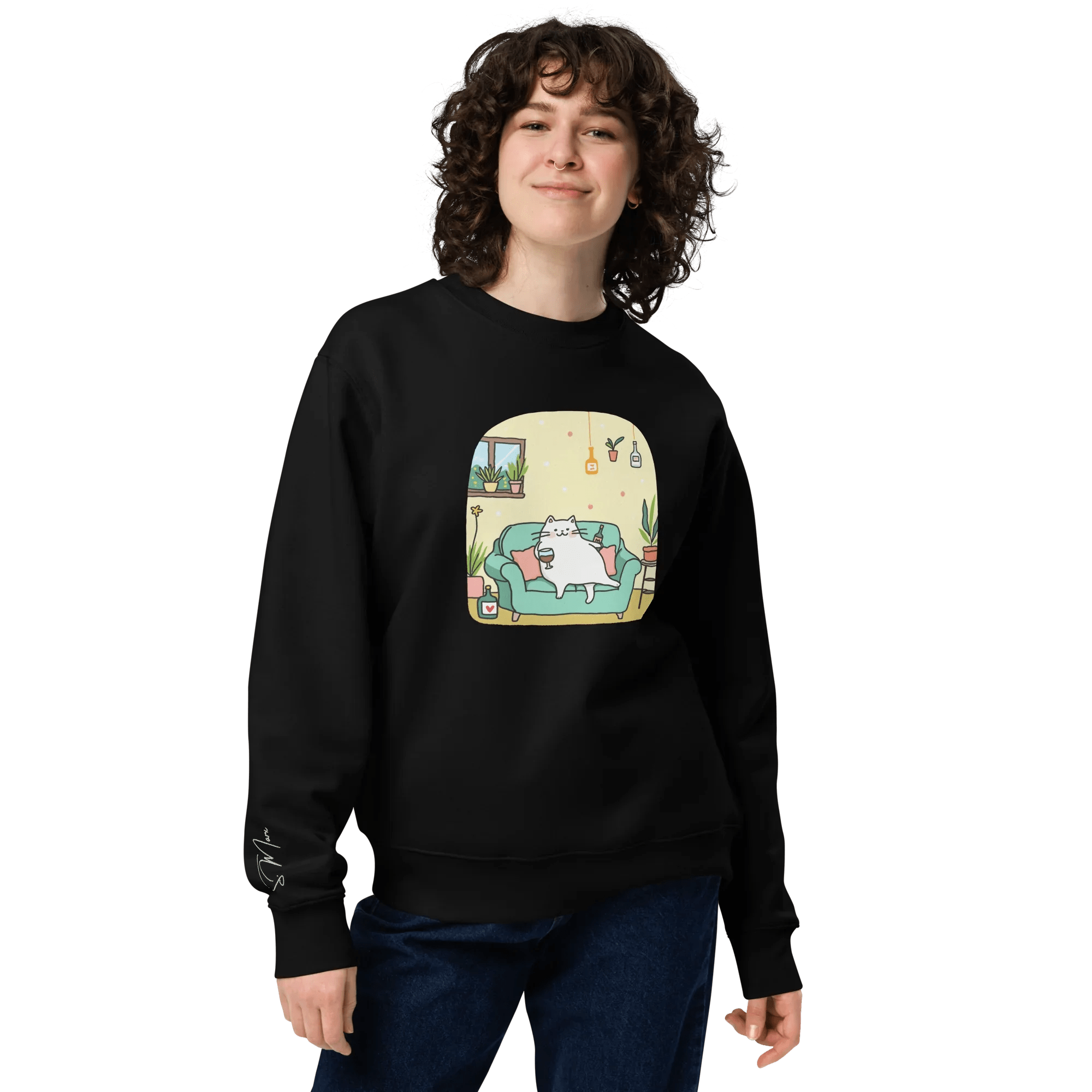 Pullover "drunky cat two" - Pullover - flyliving