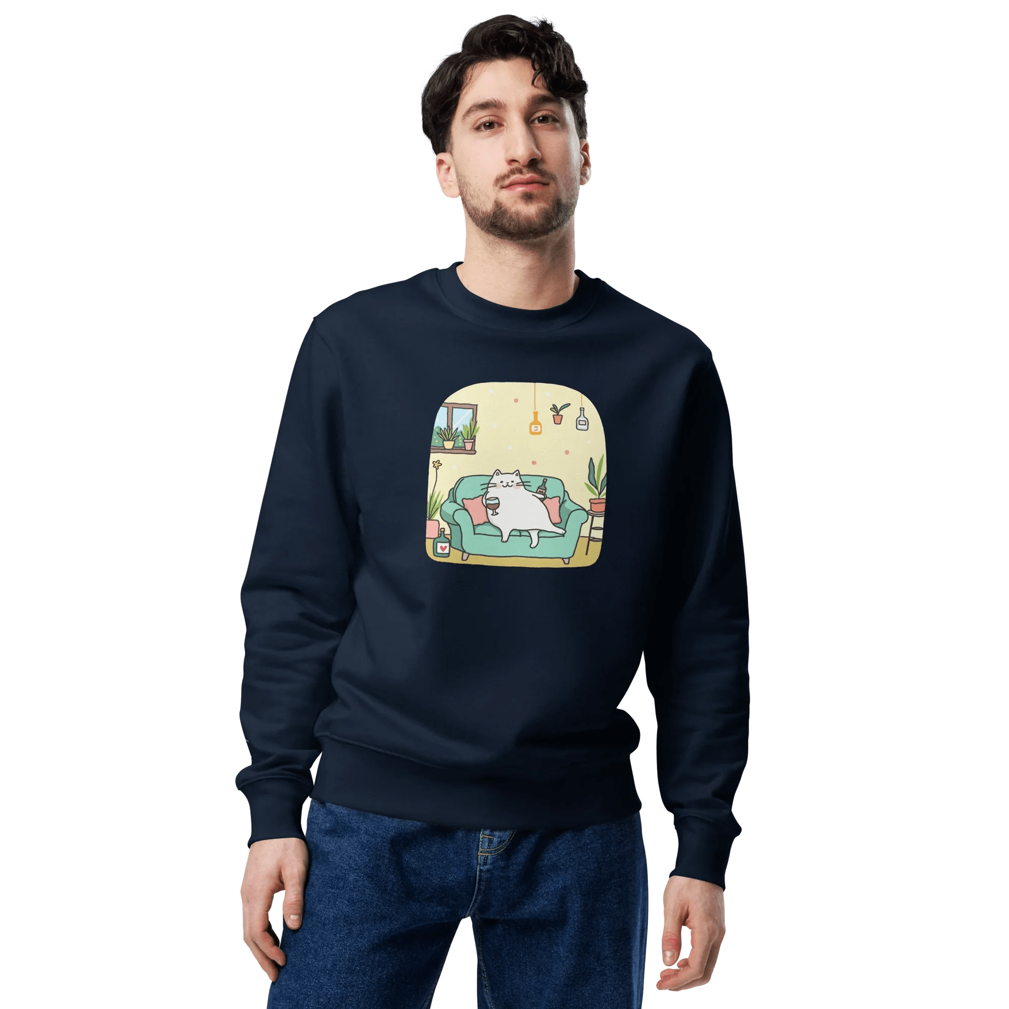 Pullover "drunky cat two" - Pullover - flyliving